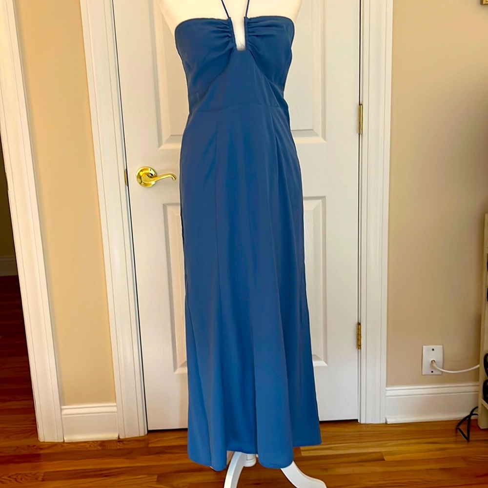 Abercrombie & Fitch Strappy Halter Midi Dress